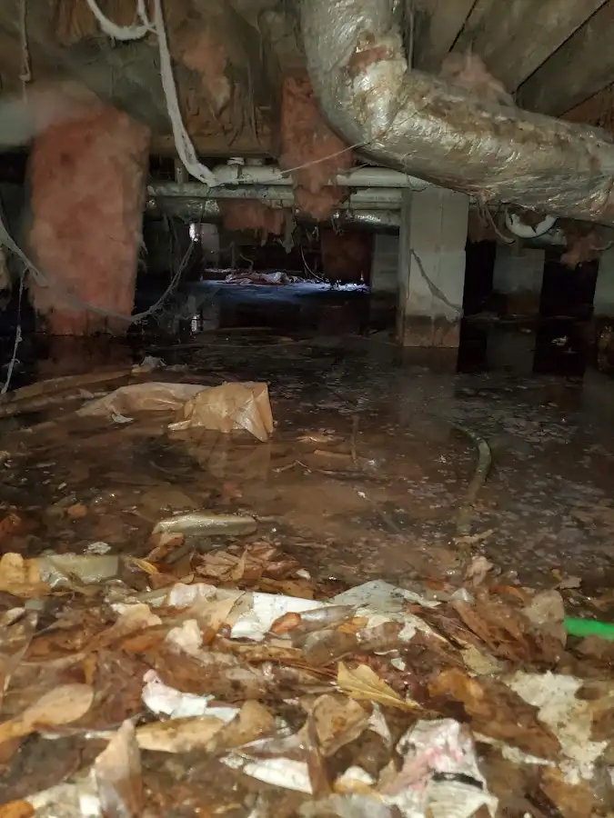 Crawl space flood assessment for Commercial Water Damage Restoration in Madera Acres